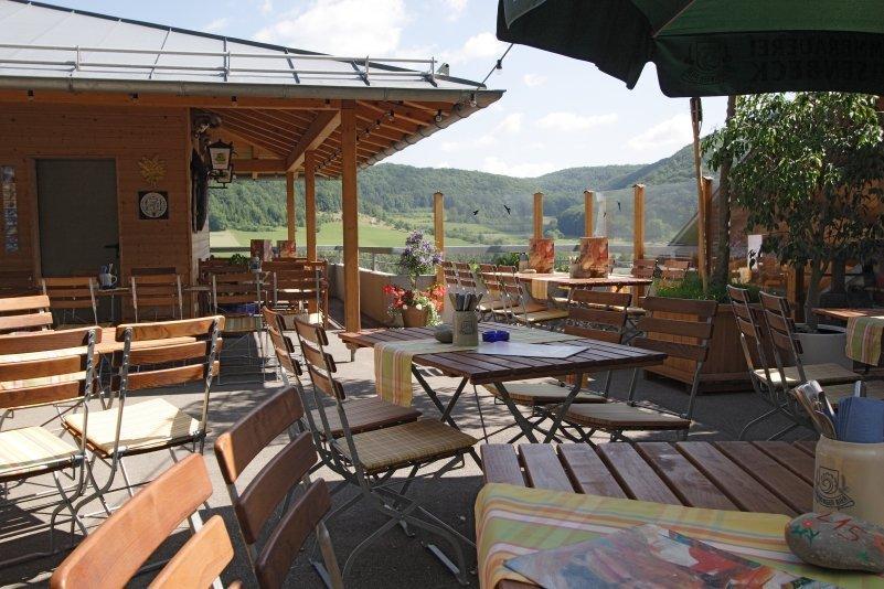 Akzent Hotel Hoehenblick Muehlhausen im Taele Restauracja zdjęcie
